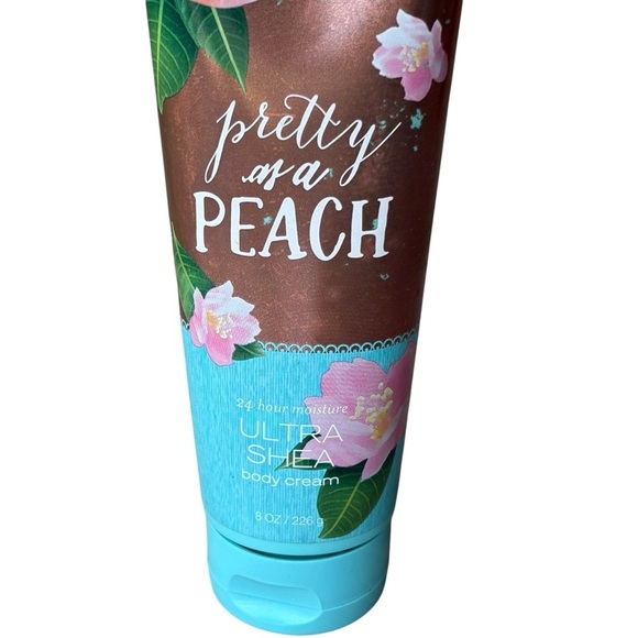 Bath & Body Works Pretty as a Peach Body Cream 8 oz Ultra Shea - Picture 1 of 4